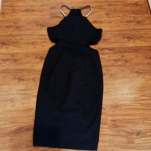 Tobi Midriff Cut Out Little Black Dress, Medium
